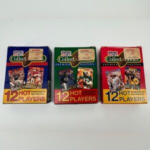 1990 Pro Set Football NFL Collect A Books Premier Edition All 3 Sealed Boxes